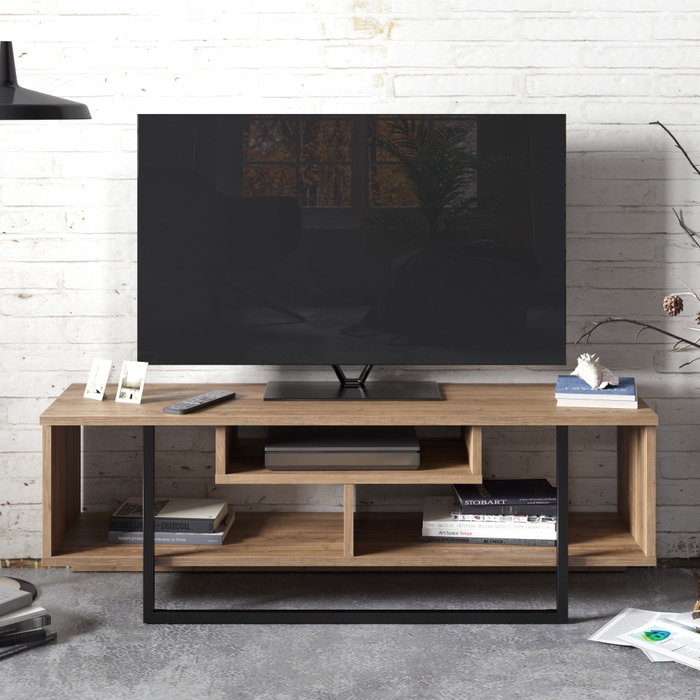 Hanah Home Asal (120) Soporte para TV Nogal y Negro Hanah Home Asal (120) Soporte para TV Nogal y Negro